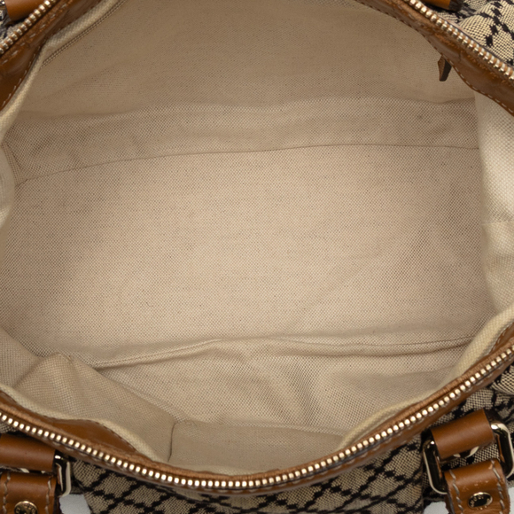 Pre-Loved Gucci Diamante Canvas Sukey Satchel - Picture 4 of 10